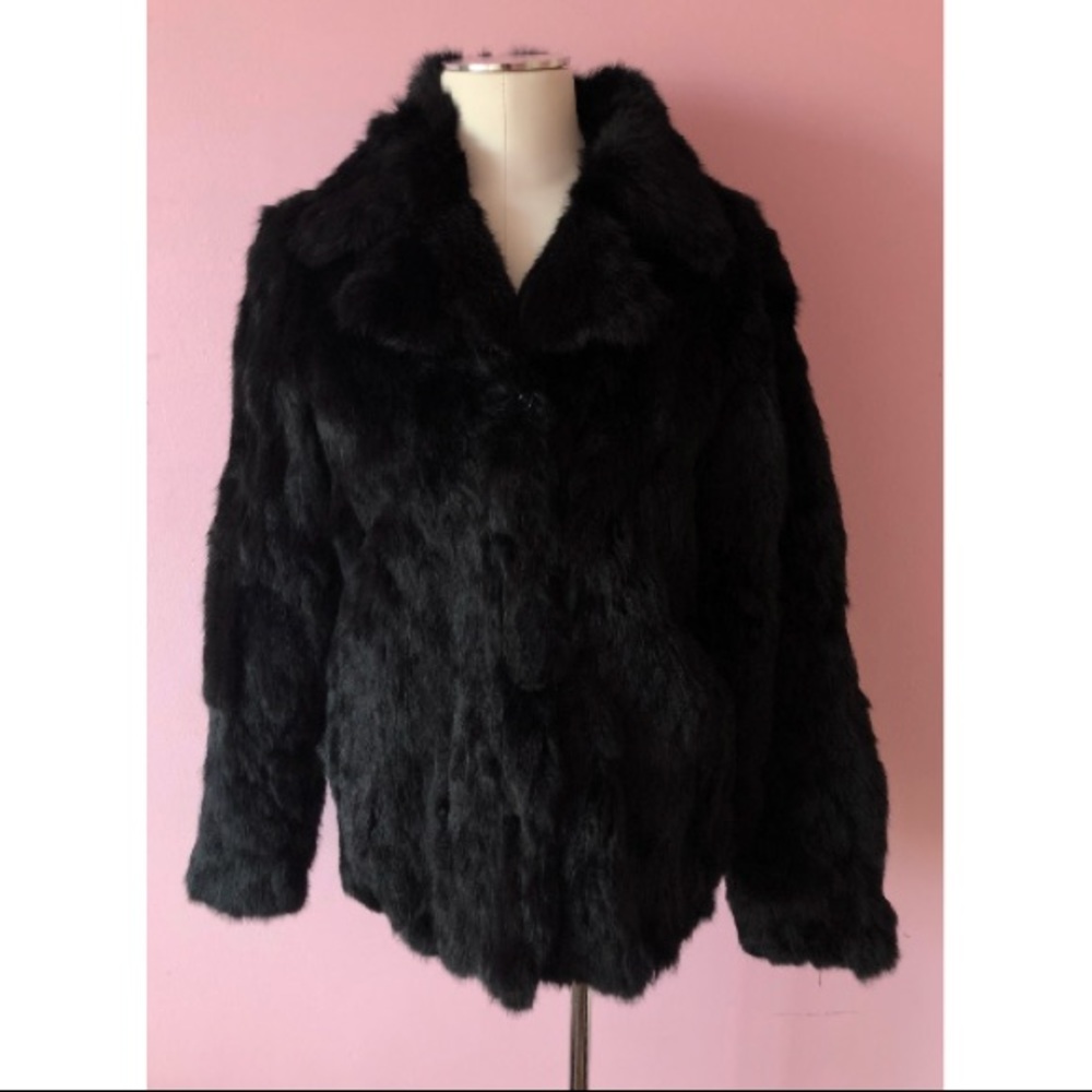 Rabbit fur coat